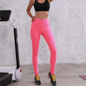 Fashion Tira Butt Breathable Jacquard High Elastic Leggings Sweat Weight Loss Keep Slim Push Up Fitness Family leeging