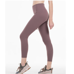 2020 woman Sports 7/8 skinny pants super quality stretch fabric black blue wine red leggings