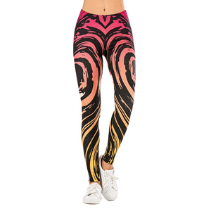 Fashion Women Fitness Legging Gradient Streak Printing Sexy leggins Slim legins Soft and stretchy Leggings Woman Pants