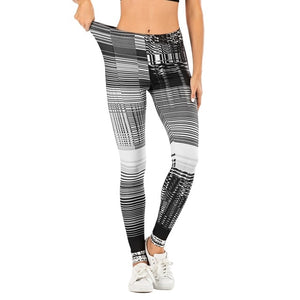 Fashion Women Legging Grid pattern Printing Fitness leggins Slim sexy legins High Waist Leggings Woman Pants