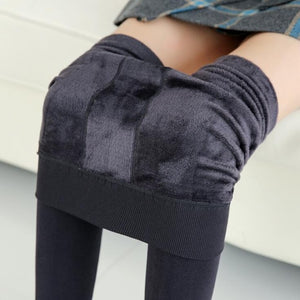 Winter Leggings Knitting Velvet Casual Legging New High Elastic Thicken Lady's Warm Black Pants Skinny Pants For Women Leggings