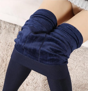 Winter Leggings Knitting Velvet Casual Legging New High Elastic Thicken Lady's Warm Black Pants Skinny Pants For Women Leggings