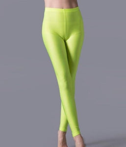 CUHAKCI Women Shiny Pant Leggings Hot Selling Leggings Solid Color Fluorescent Spandex Elasticity Casual Trousers Shinny Legging