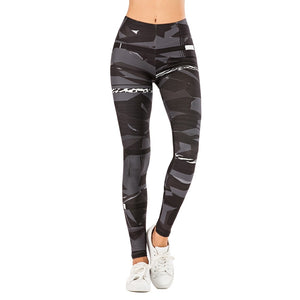 Fashion Woman Pants Sexy Women Legging Geometric stitching leopard Printing Fitness leggins Slim legins stretchy Leggings