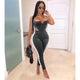 Winter Women's set Velvet bodysuit pencil pants suit two piece set Sexy sleeveless Street casual fashion tracksuit outfit