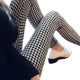 CUHAKCI Women Leggings Fashion Plaid Printing Legging Sexy Leggings Fitness Leggins Grid Floral Stripe Trouser High Waist Pants