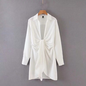 Withered fashion blogger england style white shirt bow sexy dress women vestidos de fiesta de noche vestidos party dress blazers