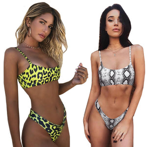 Bikini en peau de serpent femmes maillots de bain Bikinis léopard Sexy Biquini maillot de bain maillot de bain femme maillots de bain Bikini de natation femmes